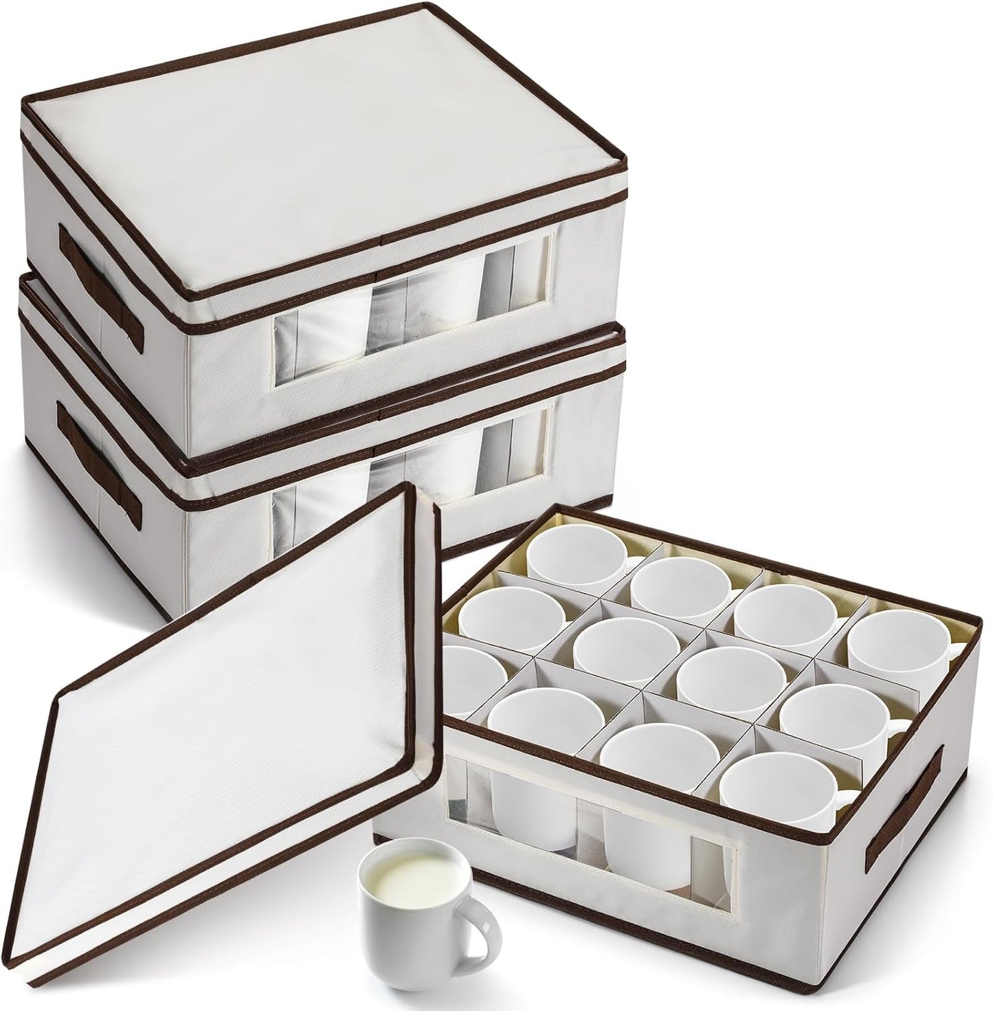 Norme - Boîte de Rangement Verres - 12 Compartiments - Fenêtre Visible – €30,85