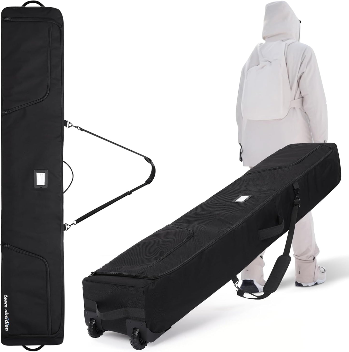 TeamObsidian - Sac de Ski - Protection Ultime - Roulettes Intégrées – €64,99