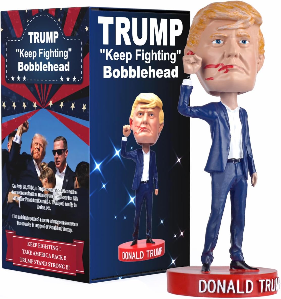 LEKA NEIL - Bobblehead Trump - Événement Tragique - Soutien Patriotique – €24,99