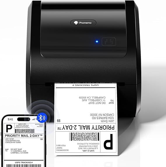 Imprimante d'étiquettes thermiques de bureau Phomemo D520BT – Bluetooth – Lavande