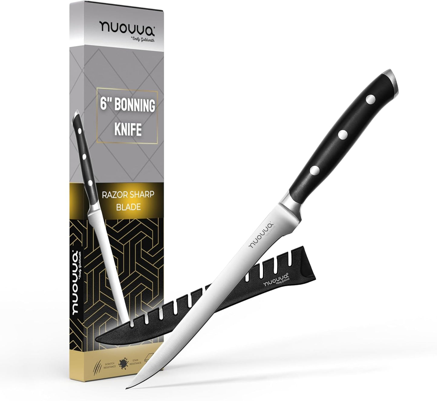 Nuovva - Couteau Désosseur - Acier Inoxydable - Lame Flexible – €9,74