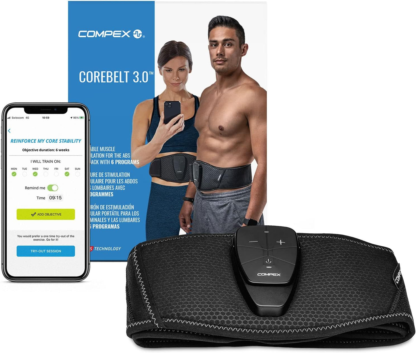 Compex - Ceinture Électrostimulateur - Unisexe - Corebelt 3.0 – €133,99