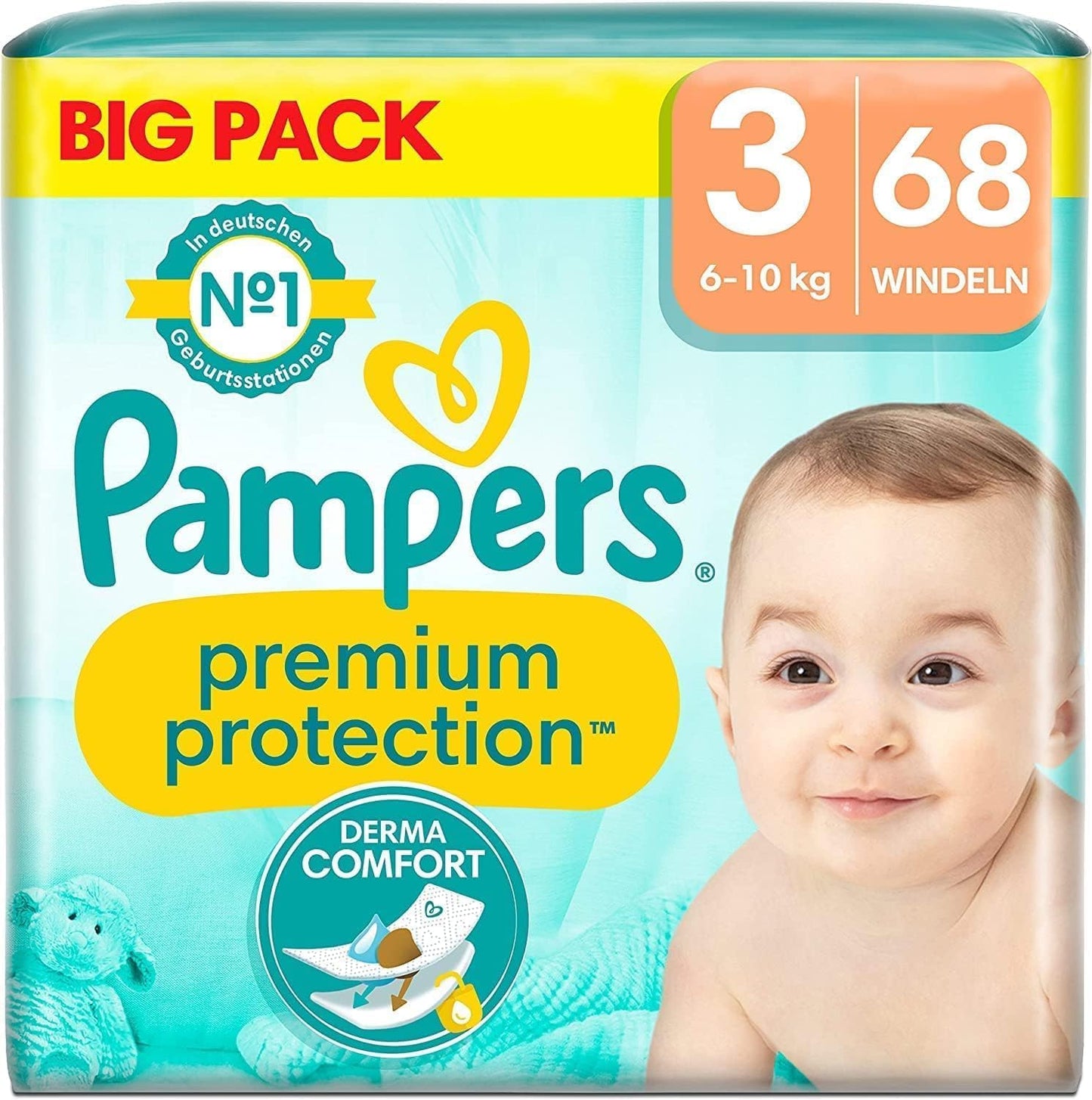 Pampers - Couches Premium Protection - Taille 3 - 68 unités – €33,99
