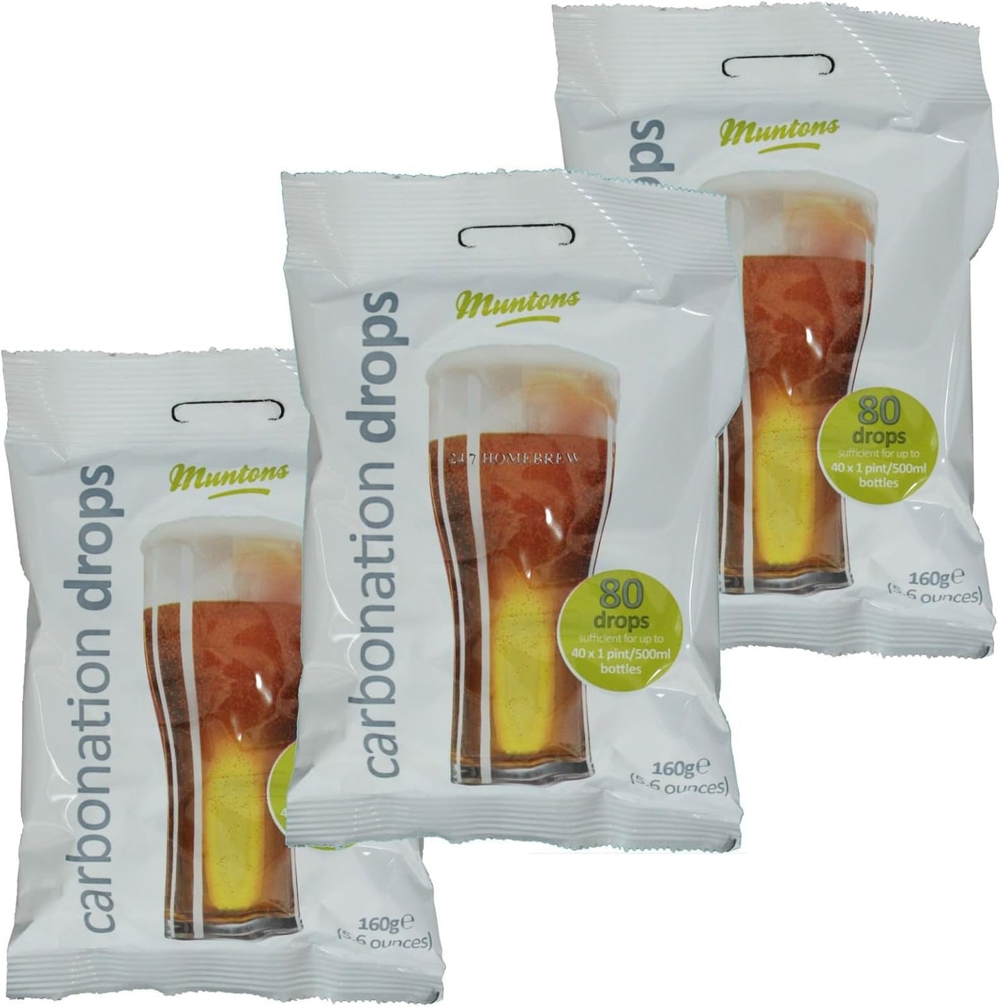 Muntons - Pastilles de Carbonatation - 3x160g - 80 Tablettes – €4,54