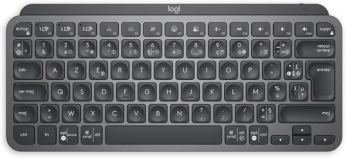 Clavier Logitech MX Keys Mini – Sans Fil, Compact, Gris Foncé
