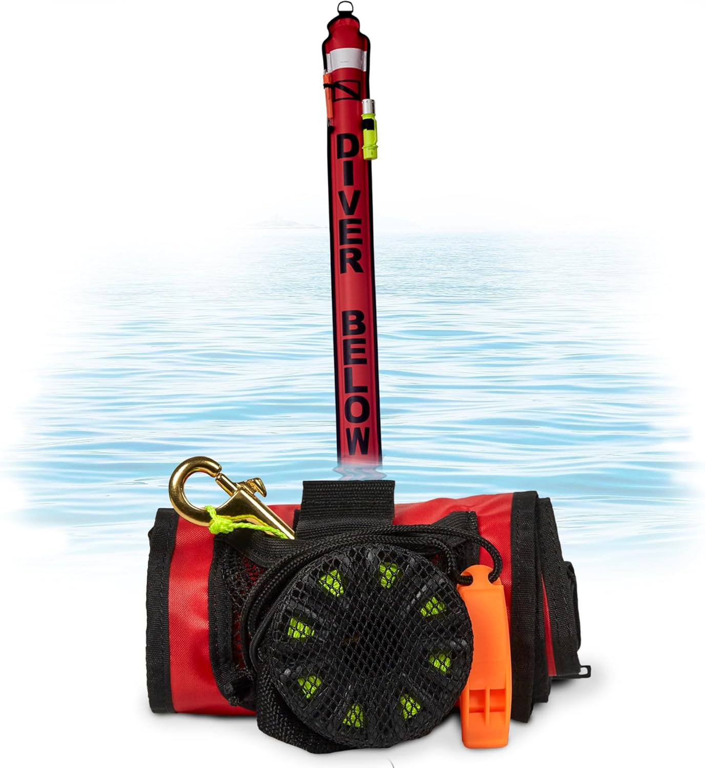 DiveSafe Scuba - Bouée de Marquage - Haute Visibilité - 6ft – €35,99