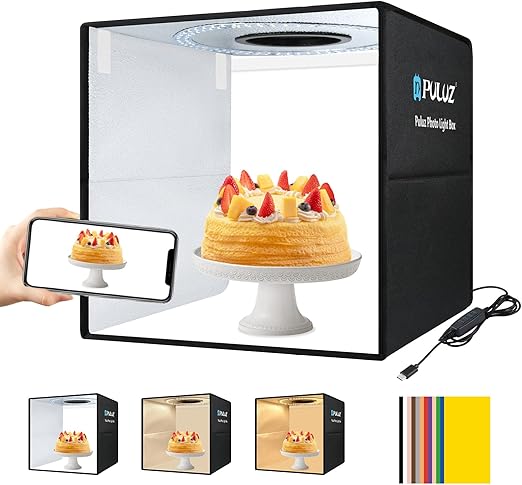 Boîte de lumière PULUZ 40x40 cm – 160 LED – 12 Couleurs