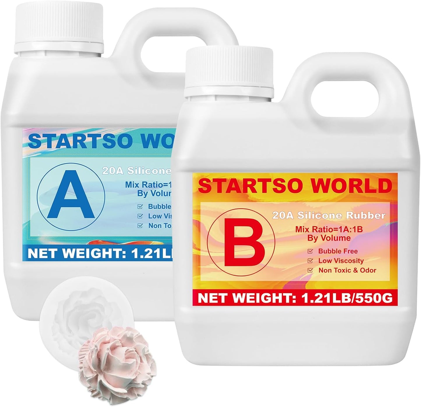 STARTSO WORLD - Kit de Fabrication de Moules - Silicone Platine - Séchage Rapide – €17,54