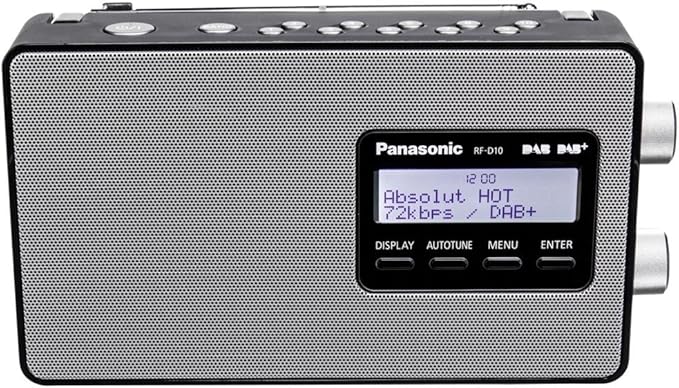 Radios DAB Panasonic RF-D10 – Numérique Noir – Son Puissant
