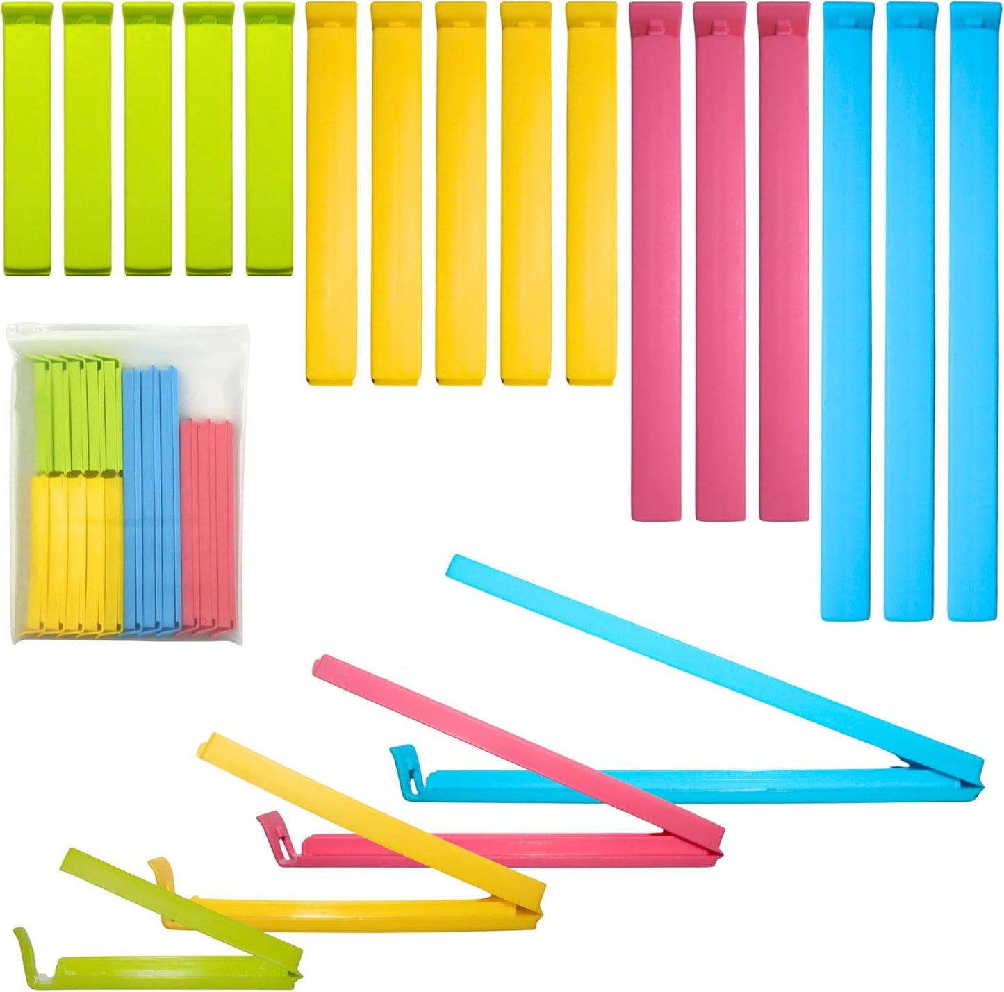MAWZA - Clips de Sac Alimentaire - 4 Tailles Assorties - 16 Pièces – €3,89