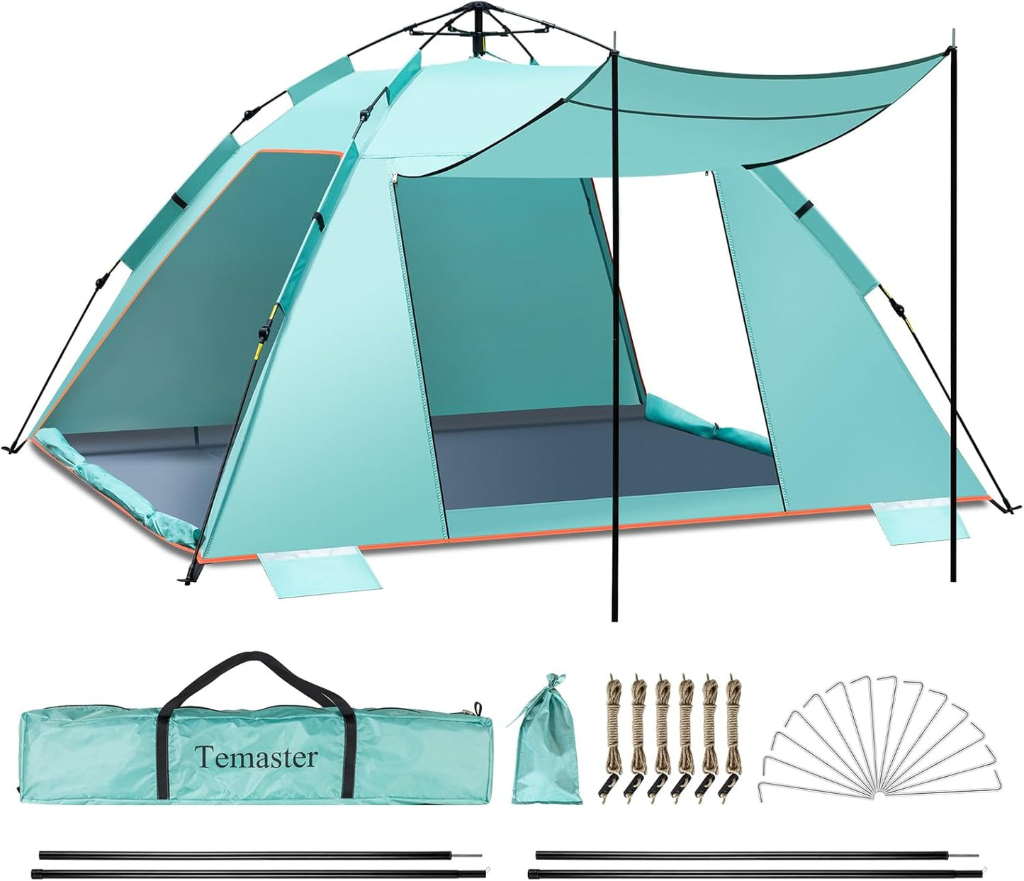 Temaster - Tente de Plage - Ouverture Automatique - Espace Extra Large – €58,99