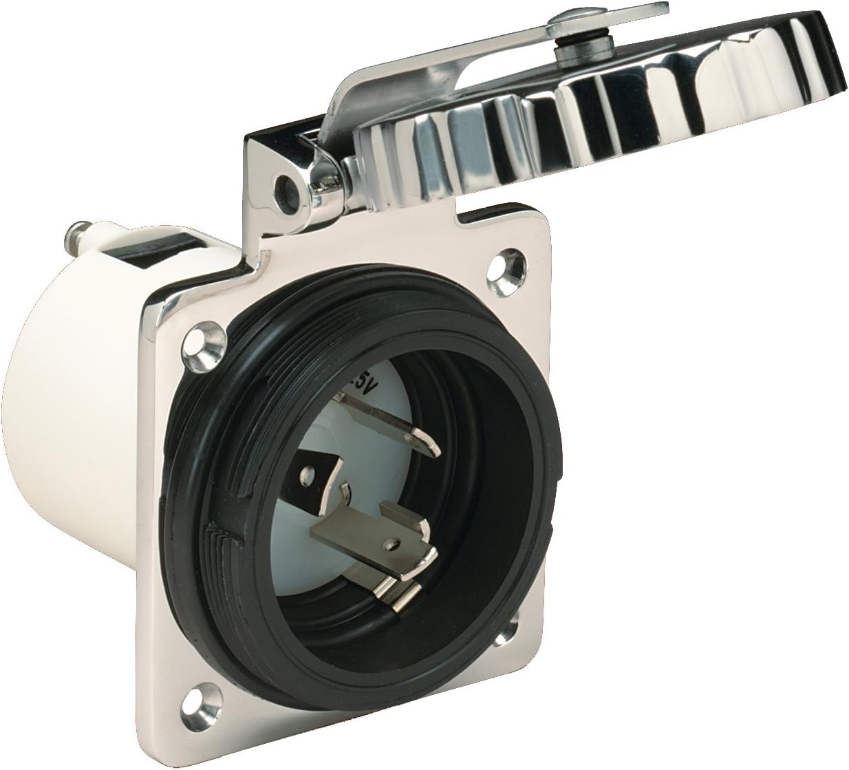 Marinco - Entrée 30 Amp 125V - Easy Lock System - Capot Soft Touch – €64,99