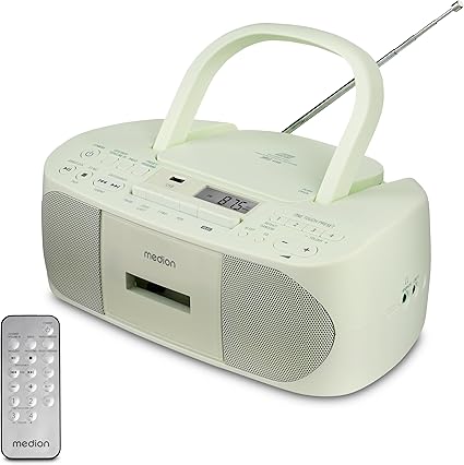 Radio-cassette-CD MEDION E65010 – Vert – Télécommande