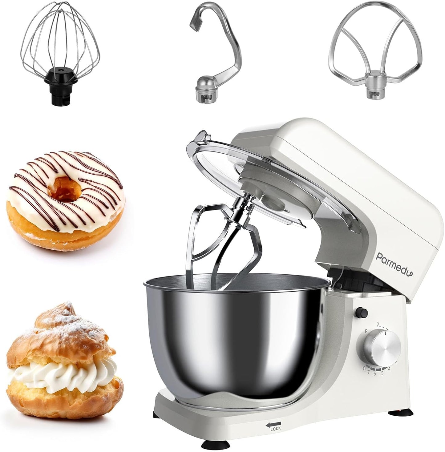 Parmedu - Mixeur de Cuisine Électrique - 380W - Bol Inox 4,75L – €45,49