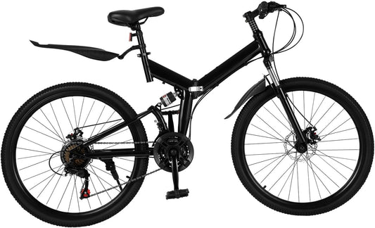 GAOUSD - Vélo de Montagne Pliant - 26 Pouces - 21 Vitesses – €125,99