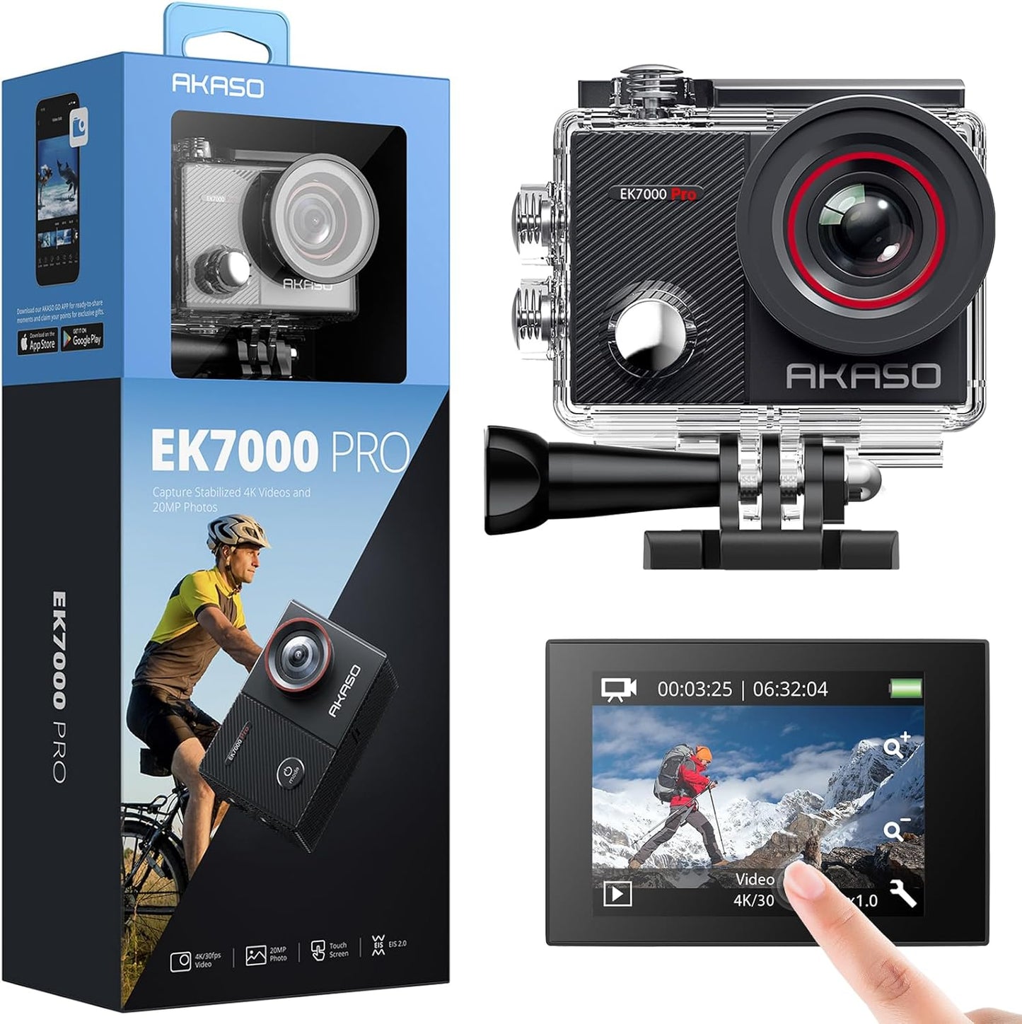AKASO - Caméra d'Action - 4K EIS - Étanche 40m – €49,99