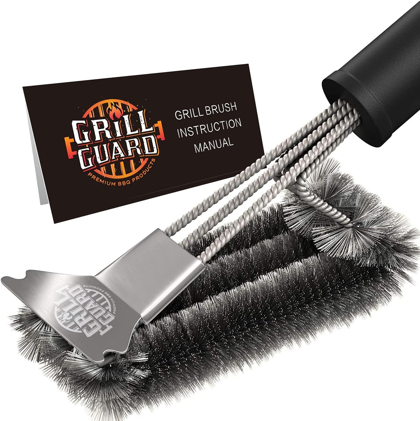 Grill Guard - Brosse de Nettoyage BBQ - Design 3 en 1 - Manche Ergonomique – €8,13