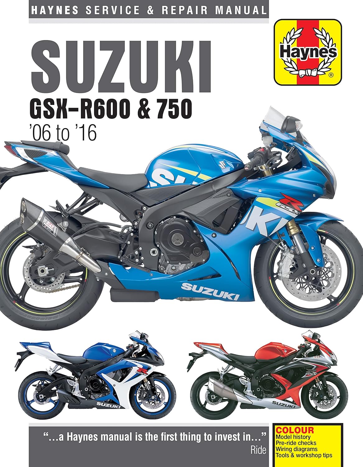 Haynes - Manuel d'entretien - Suzuki GSX-R600 & GSX-R750 - 2006-2016 – €27,99