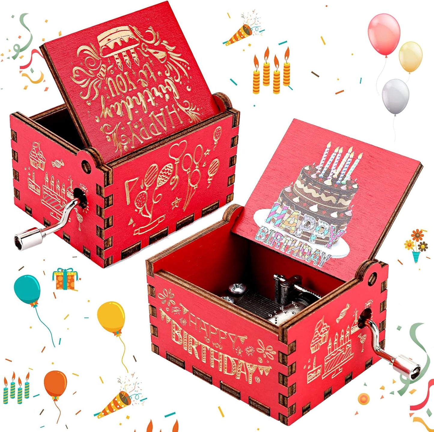 Cobee - Boîte à Musique Manivelle - Anniversaire - Design Vintage – €5,19