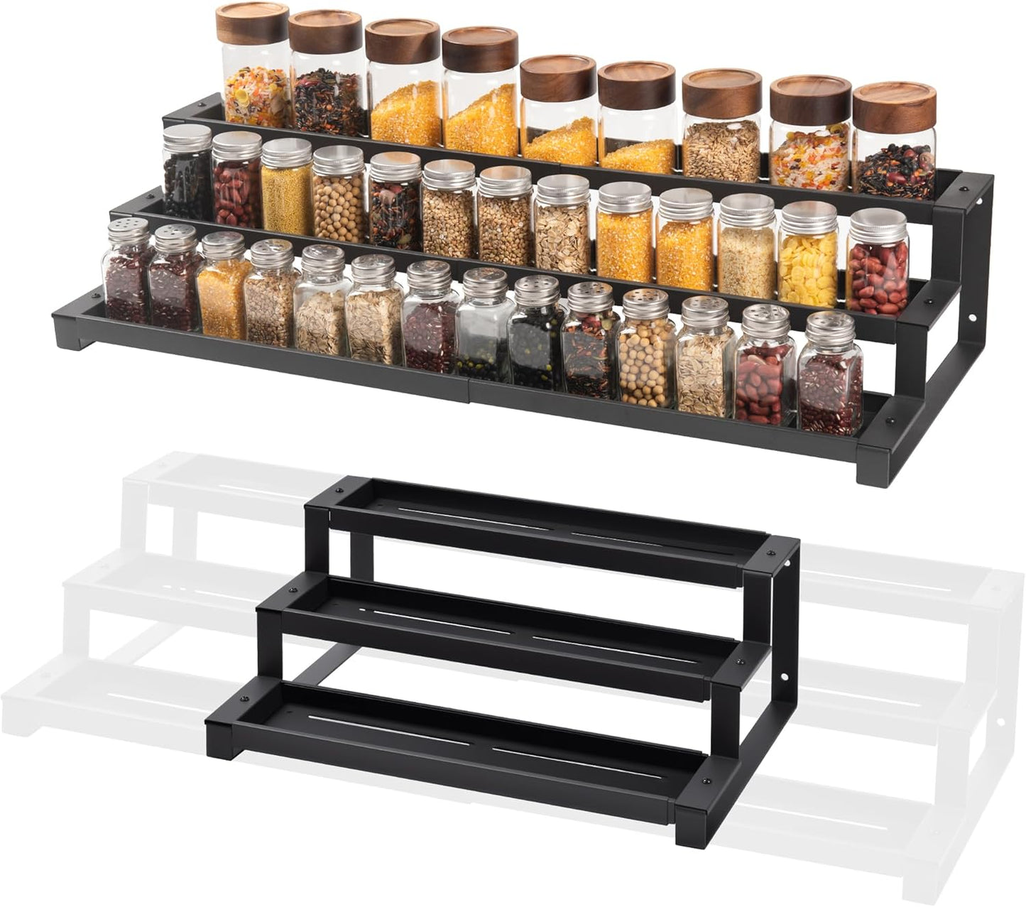 GOENDR - Étagère à Épices - Extensible 36-70 cm - 3 Niveaux – €16,89