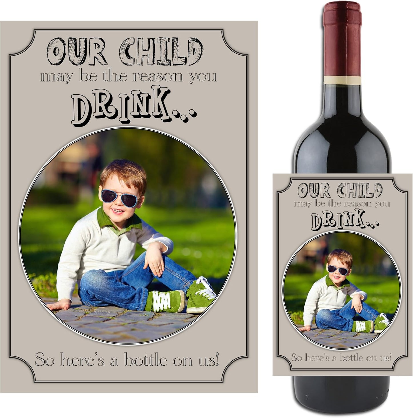 The Personalised Party Company - Étiquette Bouteille - Personnalisable - Non Étanche – €2,50