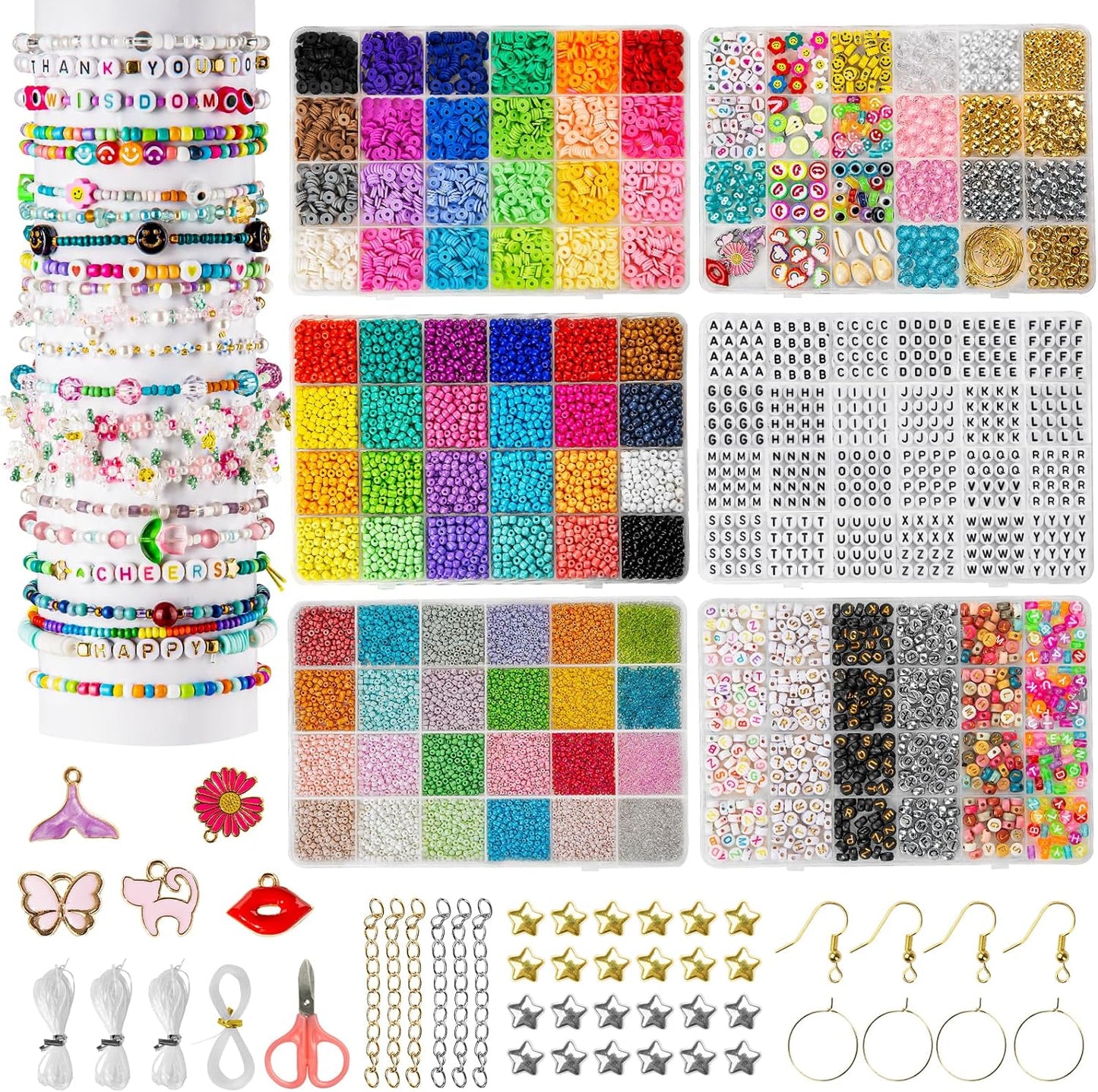 zenmag - Kit de Fabrication de Bracelets - 16000 Pièces - 48 Couleurs – €6,49