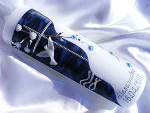 kerzenzauber-lusine - Bougie Baptême Fille - Personnalisable - Accessoires Inclus – €26,99