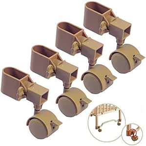 WaiMin - Roulettes de Berceau - Pivotantes 360° - Avec Frein – €33,99