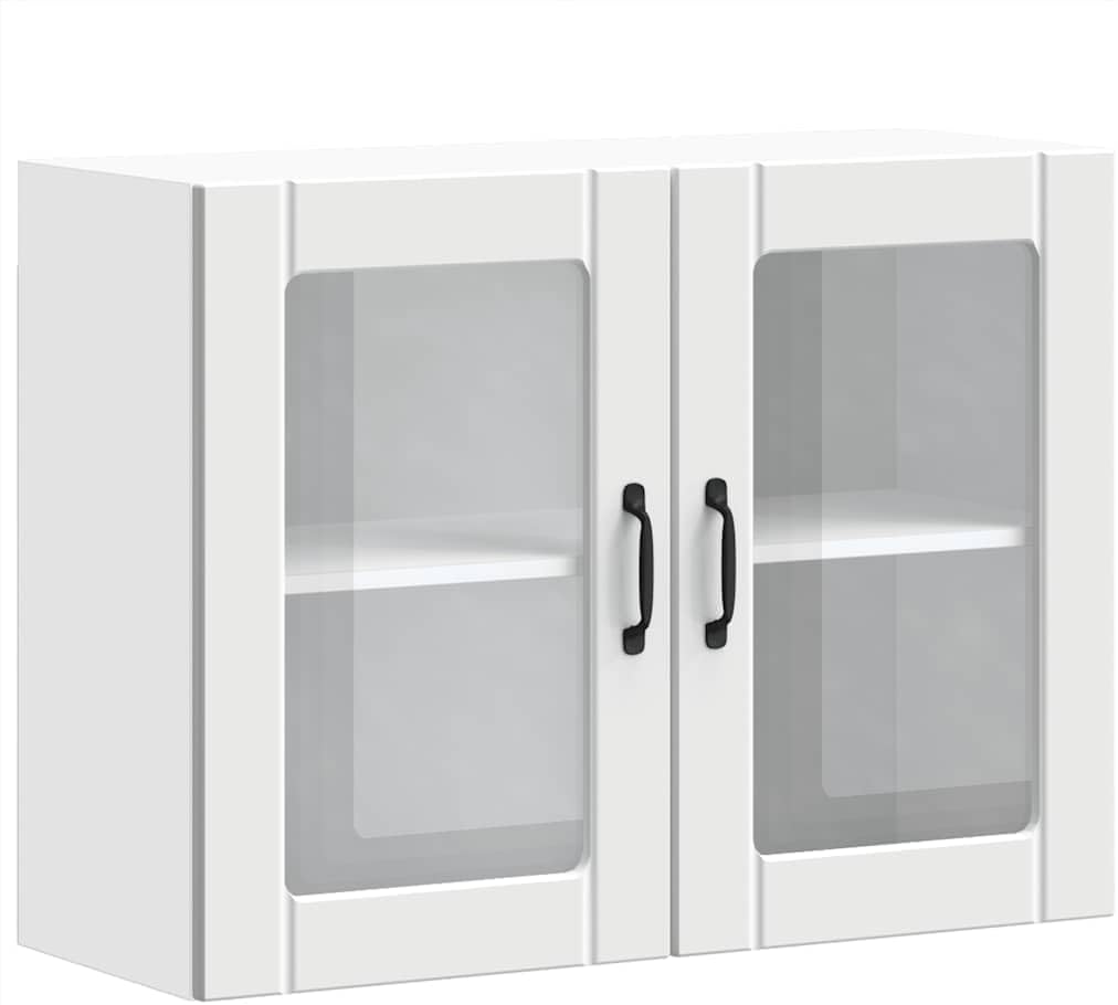 vidaXL - Armoire Murale Cuisine - Porte en Verre - Bois d'Ingénierie Blanc – €28,99