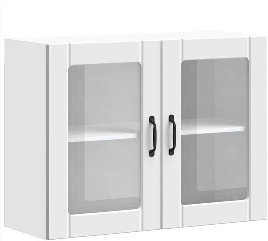vidaXL - Armoire Murale Cuisine - Porte en Verre - Bois d'Ingénierie Blanc – €28,99