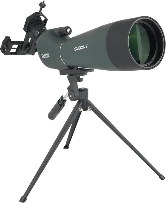 Longue-vue SVBONY SV28 – Zoom 20-60x80 – Étanche IP65