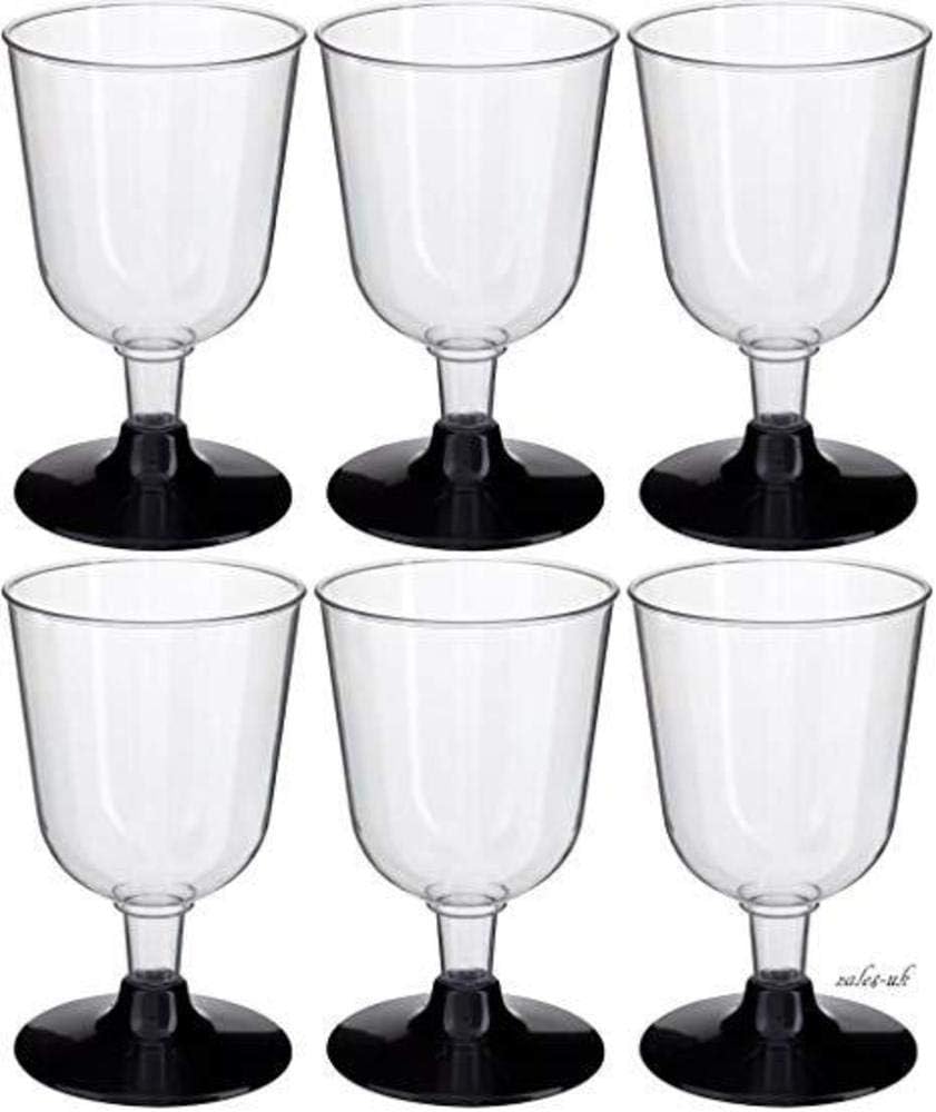 GSL - Verres à Vin en Plastique - Bases Noires - 155ml – €7,14