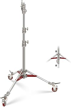 Perches et supports NEEWER ST240SS – Acier inoxydable – Roulettes