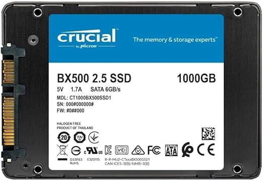 Disque dur Crucial BX500 1 To – SATA 6 Go/s