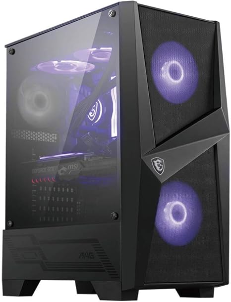 Boîtiers PC MSI MAG FORGE 100M – Moyen Tour Noir – RGB PWM