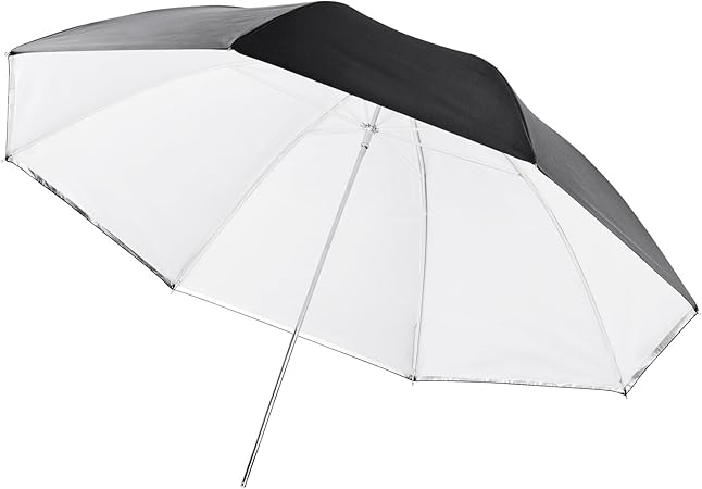 Parapluie photo 2-en-1 translucide et reflex, 84cm, lumière douce