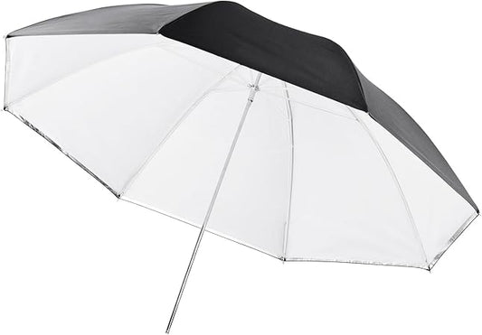 Parapluie photo 2-en-1 translucide et reflex, 84cm, lumière douce