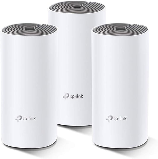 Système Mesh WiFi TP-Link Deco E4 – Pack de 3 – Blanc
