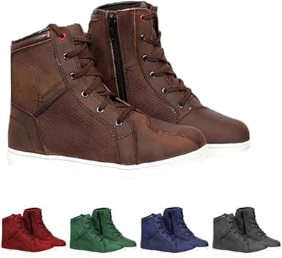 Vaster Moto - Bottes Moto Homme - Cuir - Semelle Antidérapante – €54,99