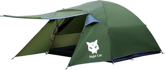 Night Cat - Tente 3 Personnes - Imperméable - Avec Porche – €73,99