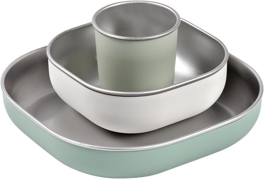Béaba - Set Repas Bébé - Acier Inoxydable - Micro-ondes Compatible – €30,99