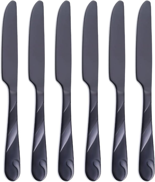 Seeshine - Couteaux de Table - Acier Inoxydable Noir - Set de 6 – €8,44