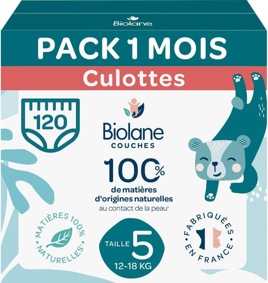 Biolane - Couches Culottes - Zéro Fuite - 12 Heures Sèches – €56,99