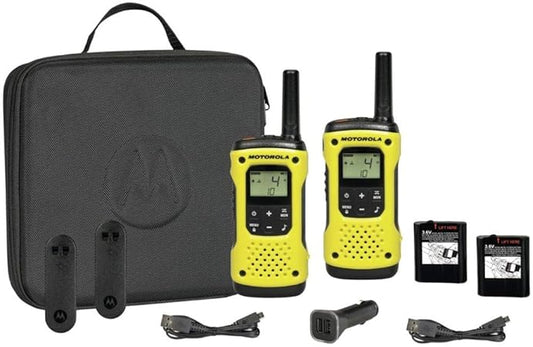 Talkie Walkie Motorola T92 – Noir/Jaune – Longue Portée