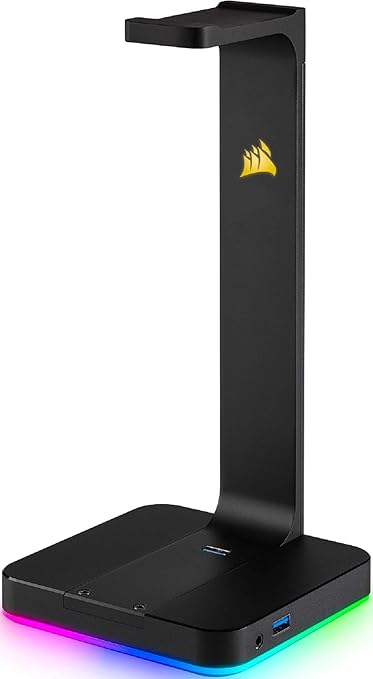 Pied Corsair ST100 RGB – Son 7.1 – Aluminium Noir