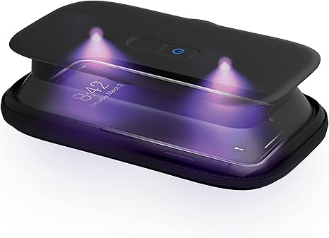 Boîtier de stérilisation UV HoMedics – Désinfectant Smartphone – Nettoyage Complet