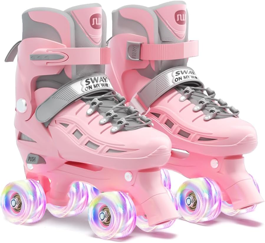 OLYSPM - Patins à Roulettes Enfants - 4 Tailles Ajustables - Performance Supérieure – €26,99