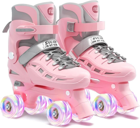 OLYSPM - Patins à Roulettes Enfants - 4 Tailles Ajustables - Performance Supérieure – €26,99