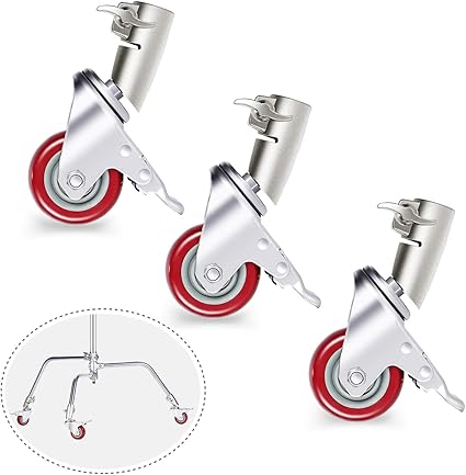 Dollies cinéma NEEWER – Roulettes Pivotantes 75 mm – Métal et Caoutchouc