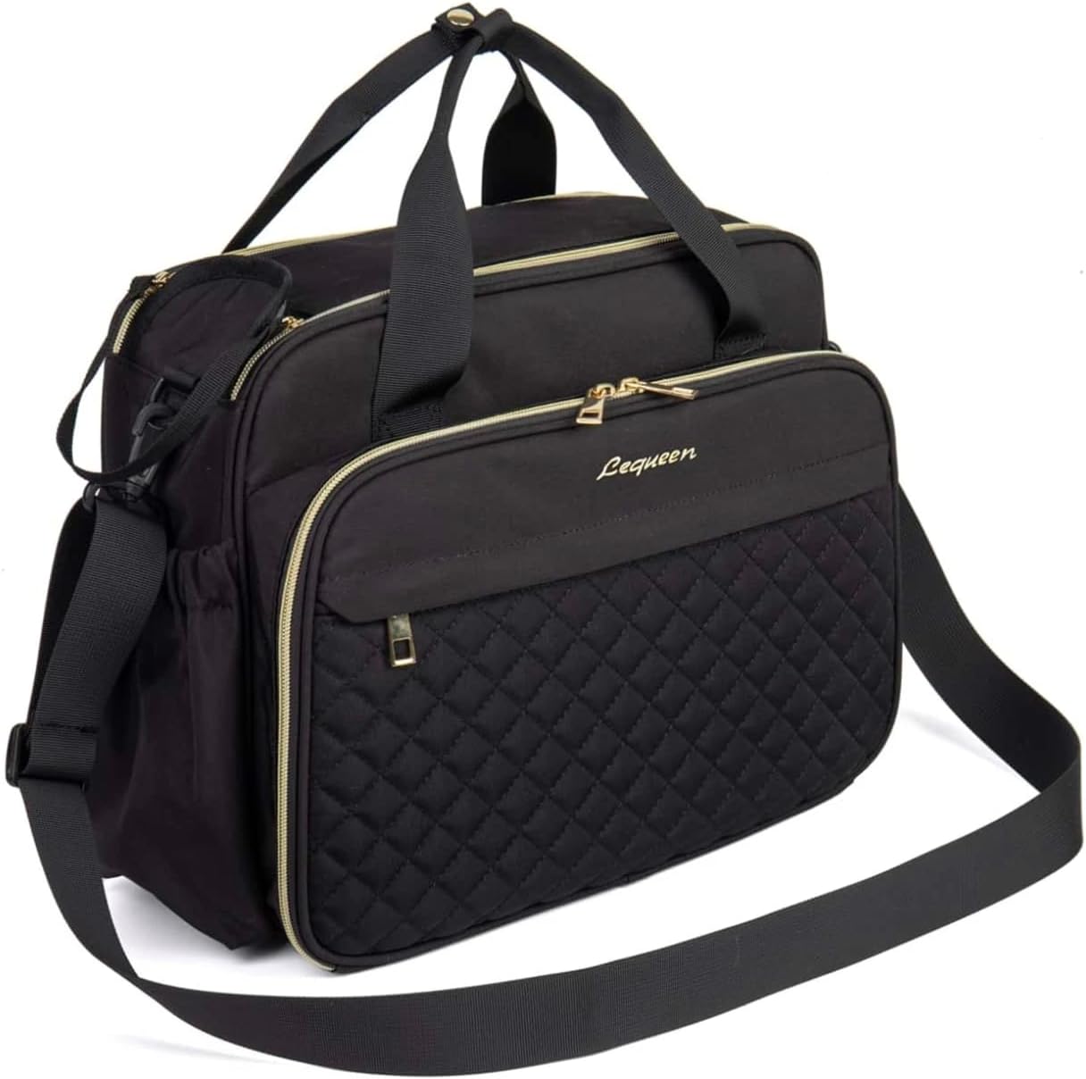 LEQUEEN - Sac à Langer - Bandoulière - Noir Medium – €32,99